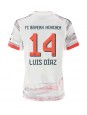 Billige Bayern Munich Luis Diaz #14 Bortedrakt Dame 2025-26 Kortermet